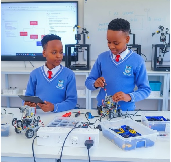 Students learning in classroom