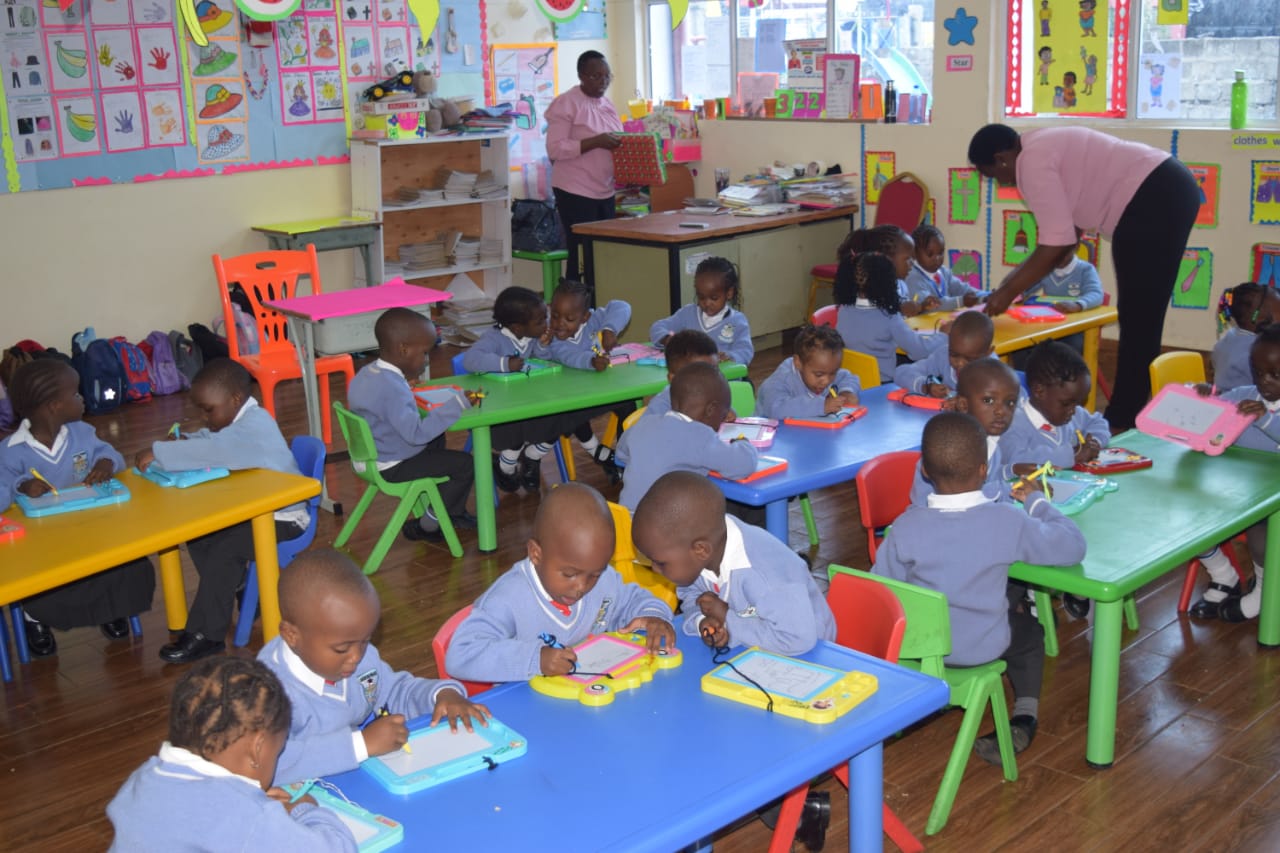 Students learning in classroom